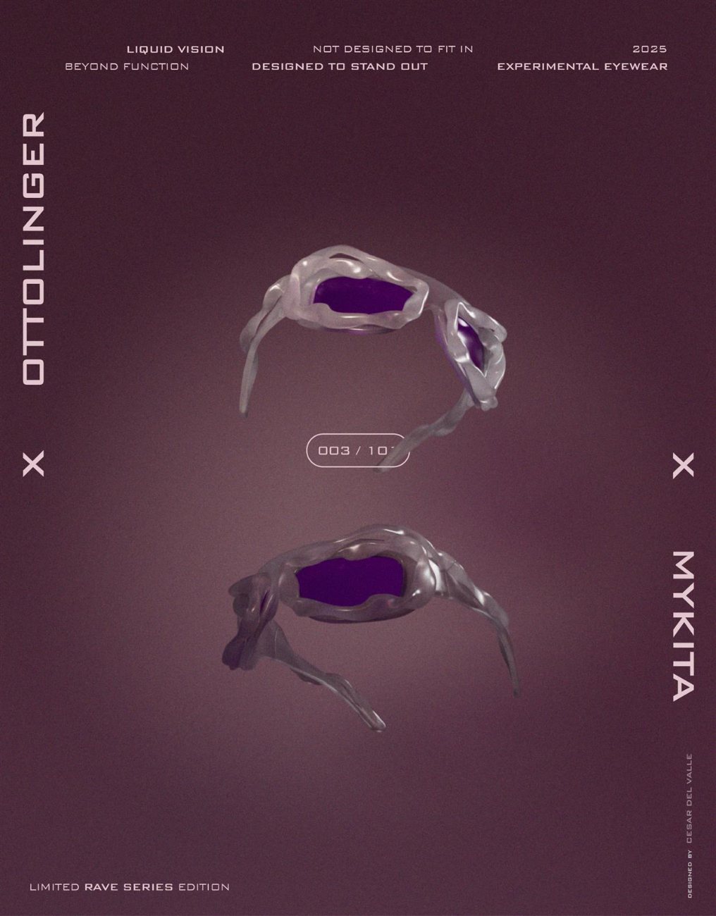 Ottolinger × Mykita — póster de campaña 01 (editorial)