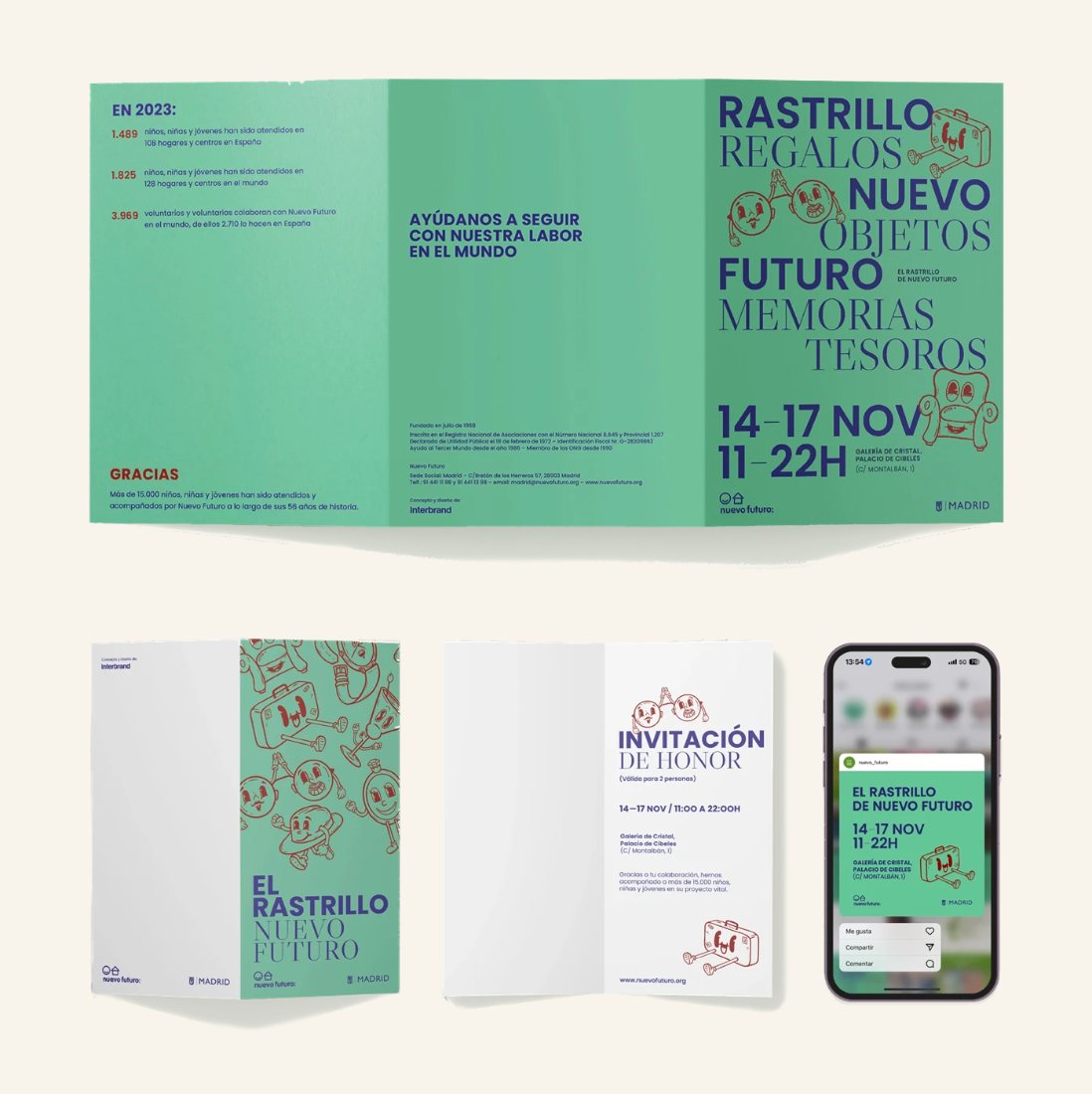 El Rastrillo de Nuevo Futuro — piezas de la campaña